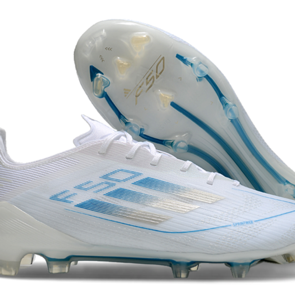 Adidas F50 Elite Blue & White football cleats