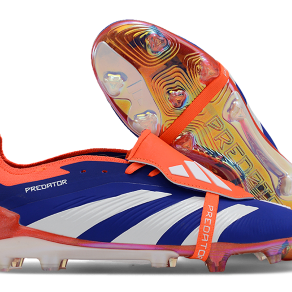 Adidas Predator FG Blue, Red & White - football cleats