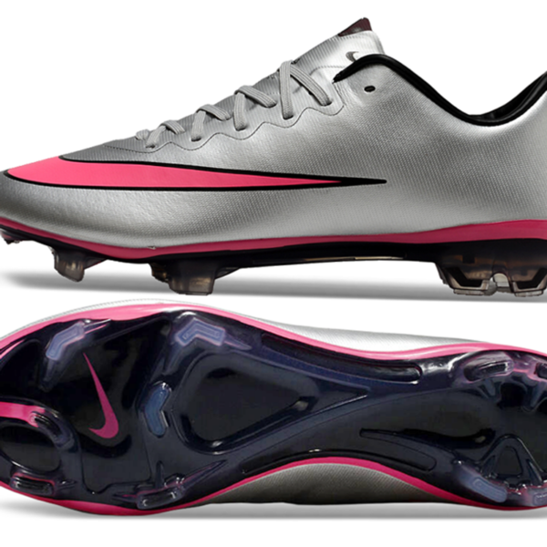 Nike Mercurial Vapor FG Silver & Pink - football cleats