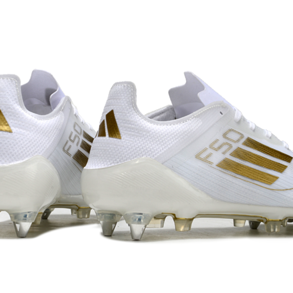Adidas F50 White & Gold SG football cleats