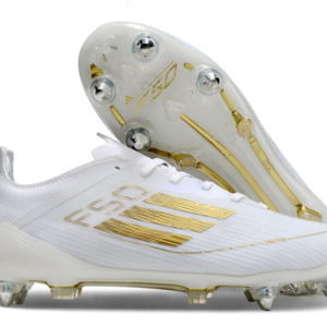 Adidas F50 White & Gold SG - football cleats