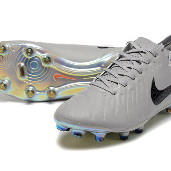 Nike Tiempo FG Silver football cleats