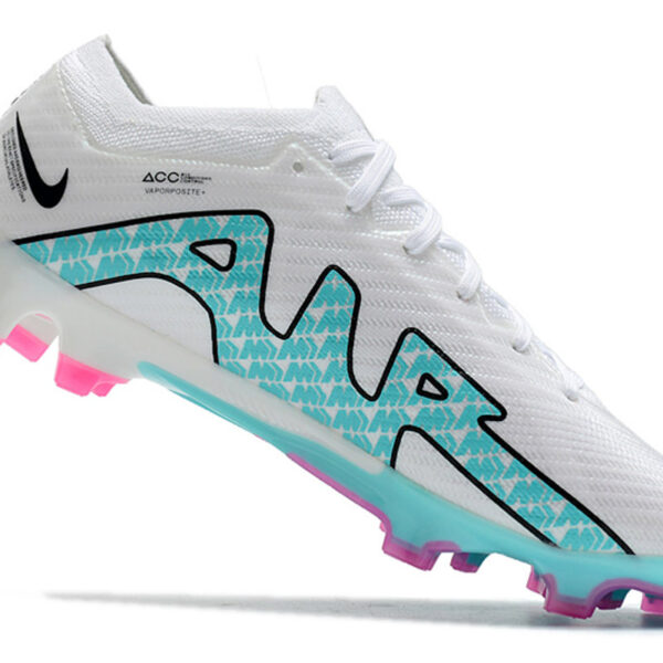 Nike Mecuiral Air Zoom White & Turquoise football cleats