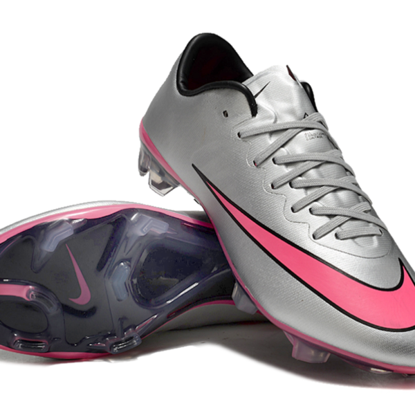 Nike Mercurial Vapor FG Silver & Pink football cleats