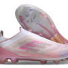 Adidas F50 Elite Pink & White Laceless - football cleats