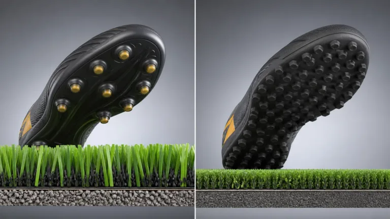 AG moulded studs and TF rubber lugs compared on artificial surfaces
