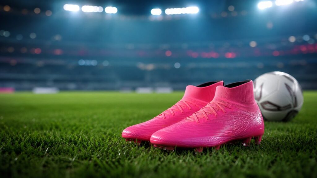 World Cup 2026 pink football boots trend on a football pitch